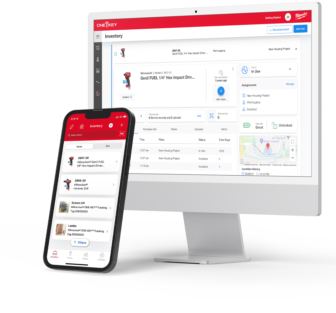 Track Tools with ONE-KEY™: Free Inventory App by Milwaukee﻿﻿®