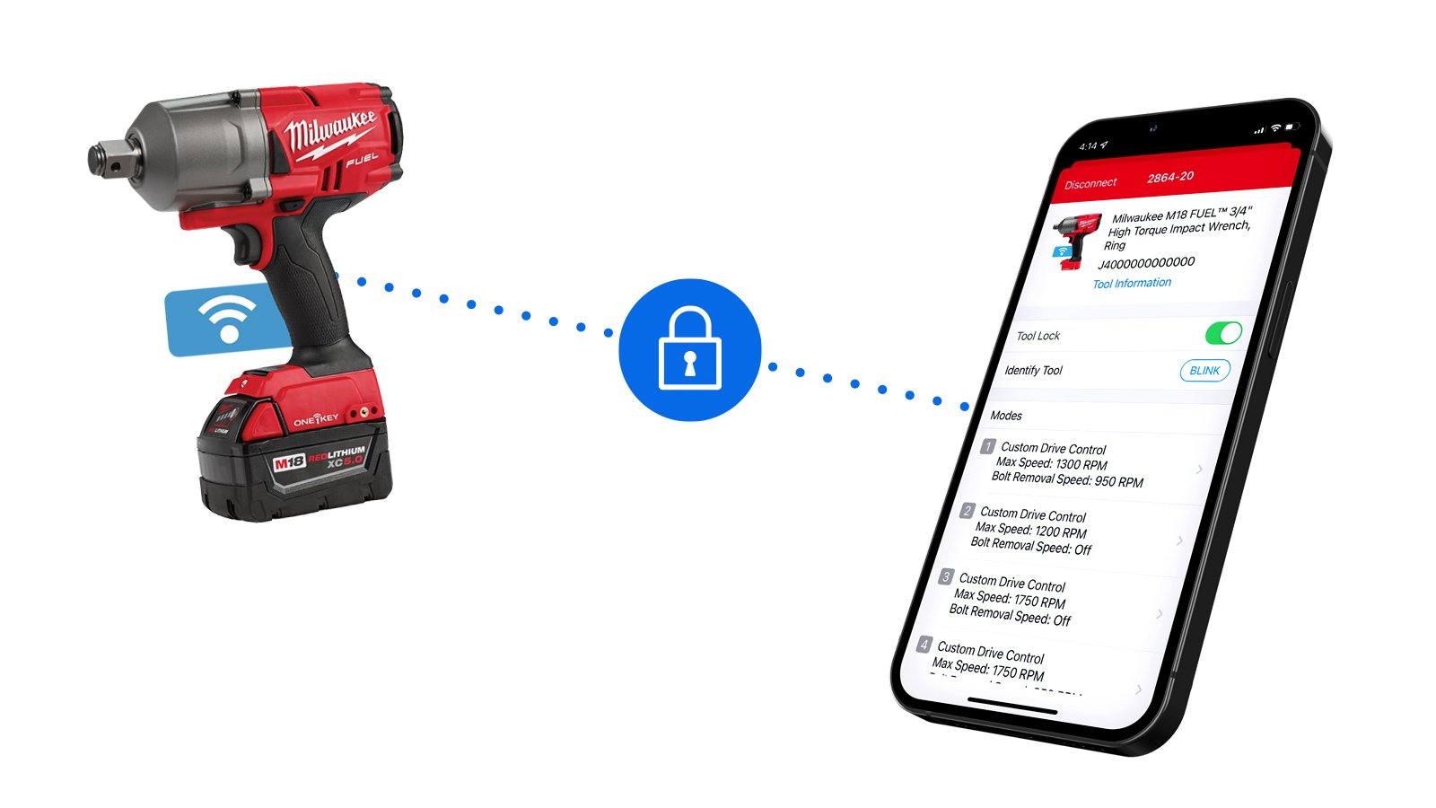 Tools track. Milwaukee one Key. GPS трекер для инструмента. Метка Milwaukee one-Key.